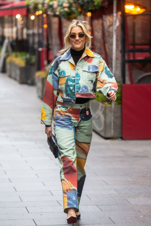 Ashley Roberts Leaves Global Radio Studios in London, January 2024 4