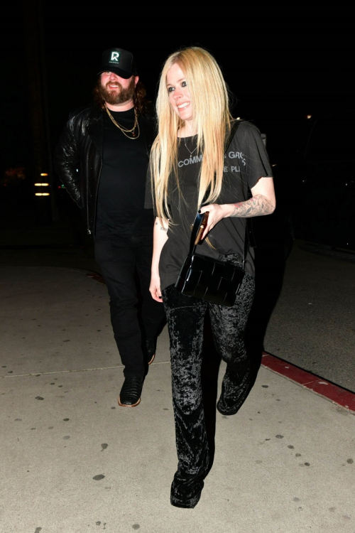 Avril Lavigne on Dinner Date at Catch Steak in West Hollywood, January 2024