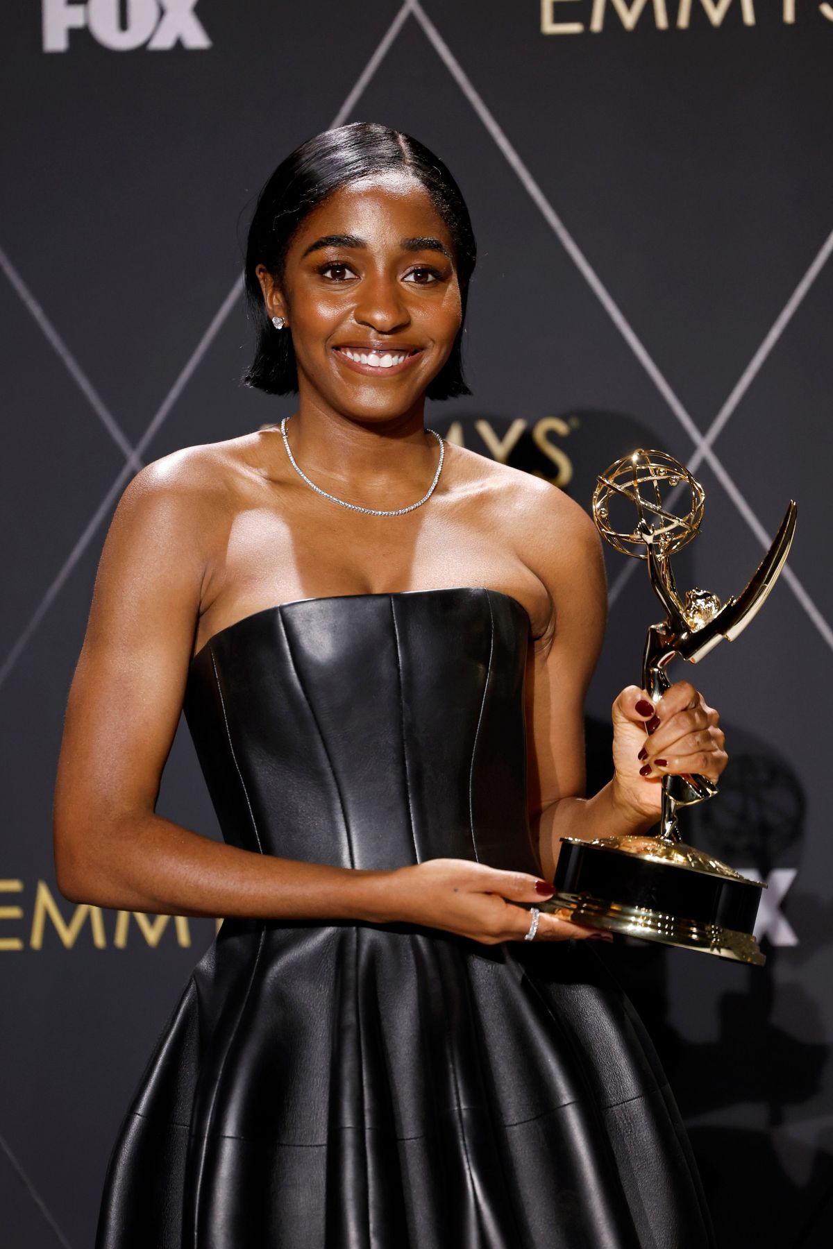 Ayo Edebiri at 75th Primetime Emmy Awards, January 2024