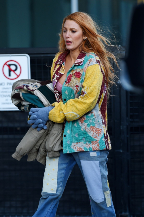 Blake Lively on the Set of It Ends With Us in Jersey City, January 2024