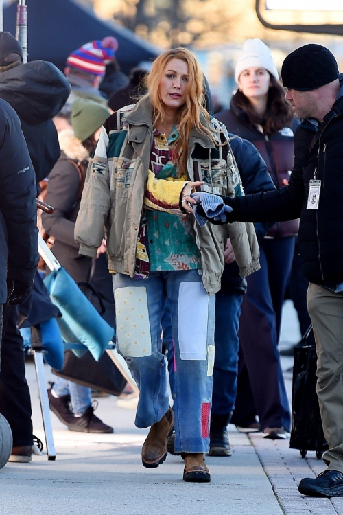 Blake Lively on the Set of It Ends With Us in Jersey City, January 2024 1