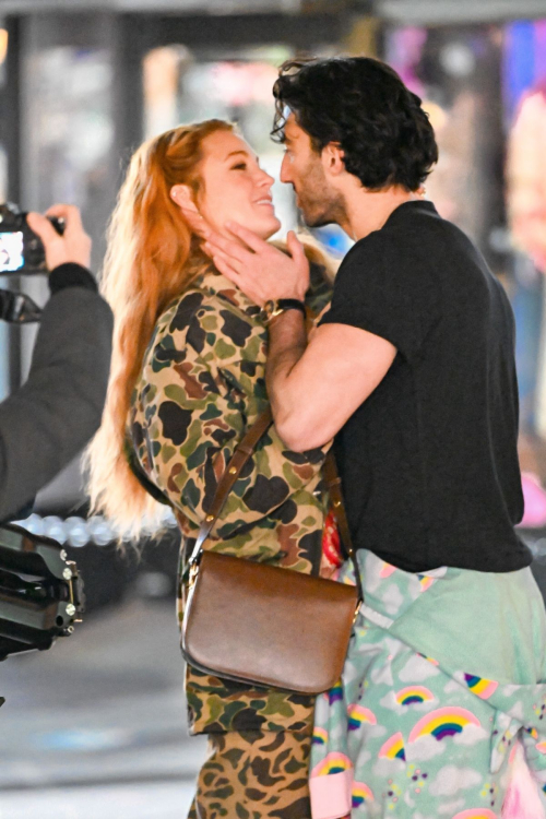 Blake Lively Shares On-Screen Kiss on Set of It Ends With Us, January 2024 3