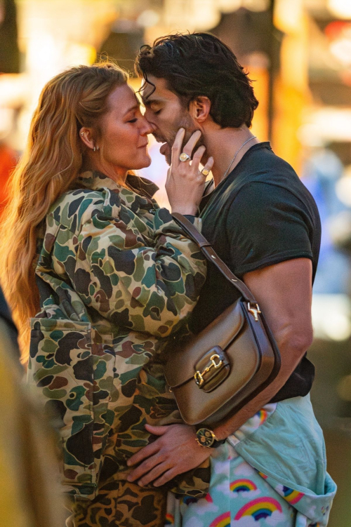 Blake Lively Shares On-Screen Kiss on Set of It Ends With Us, January 2024 8