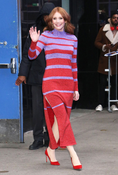 Bryce Dallas Howard Leaving Good Morning America in New York, January 2024 1