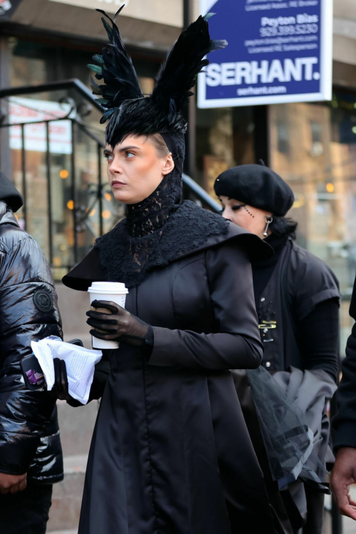 Cara Delevingne on American Horror Story Set in New York, January 2024 1