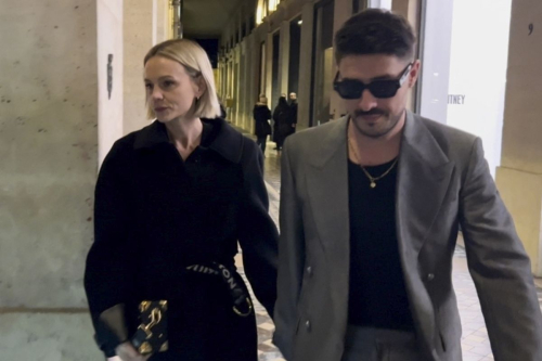 Carey Mulligan and Marcus Mumford leave Costes Hotel in Paris, January 2024 1