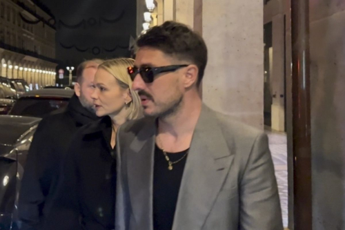 Carey Mulligan and Marcus Mumford leave Costes Hotel in Paris, January 2024 4