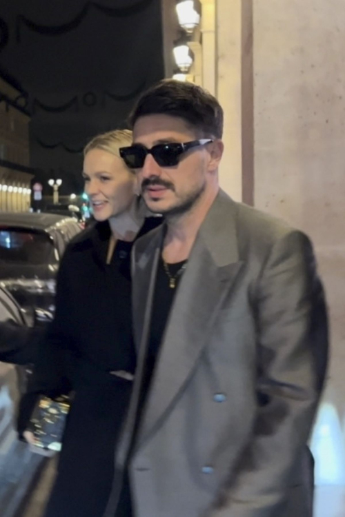 Carey Mulligan and Marcus Mumford leave Costes Hotel in Paris, January 2024 5