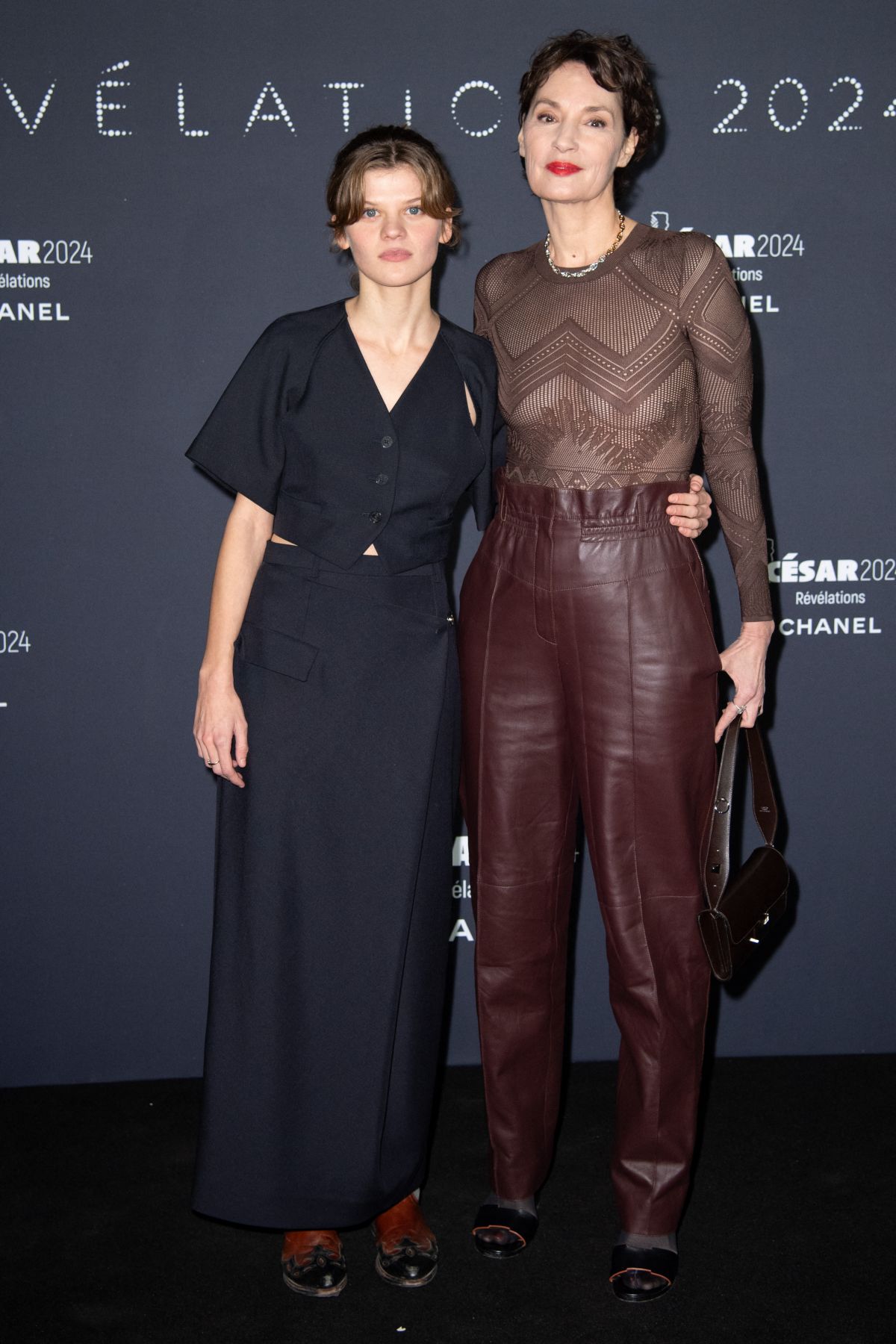 Celeste Brunnquell and Jeanne Balibar at Cesar Revelations 2024, January 2024