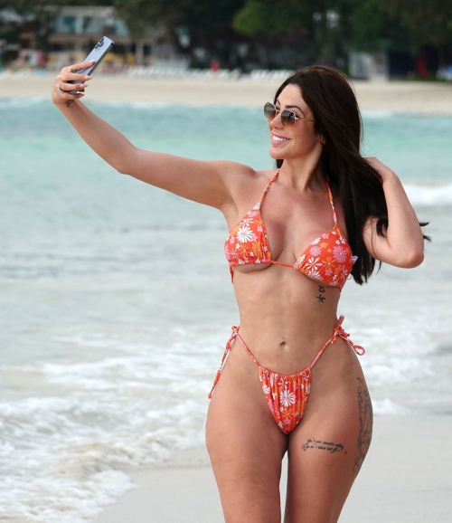 Chloe Ferry in Bikini on the Beach in Thailand, January 2024