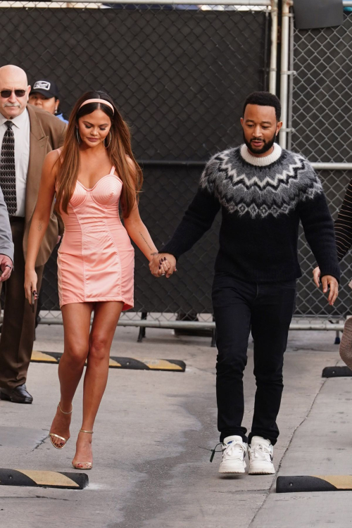 Chrissy Teigen and John Legend at Jimmy Kimmel Live in Hollywood, January 2024 2