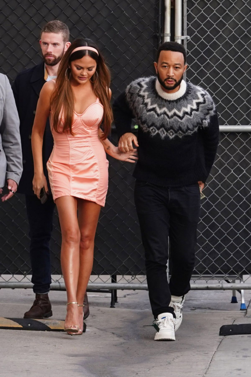 Chrissy Teigen and John Legend at Jimmy Kimmel Live in Hollywood, January 2024 3