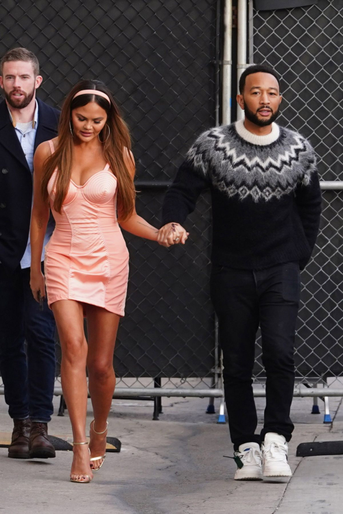 Chrissy Teigen and John Legend at Jimmy Kimmel Live in Hollywood, January 2024 4