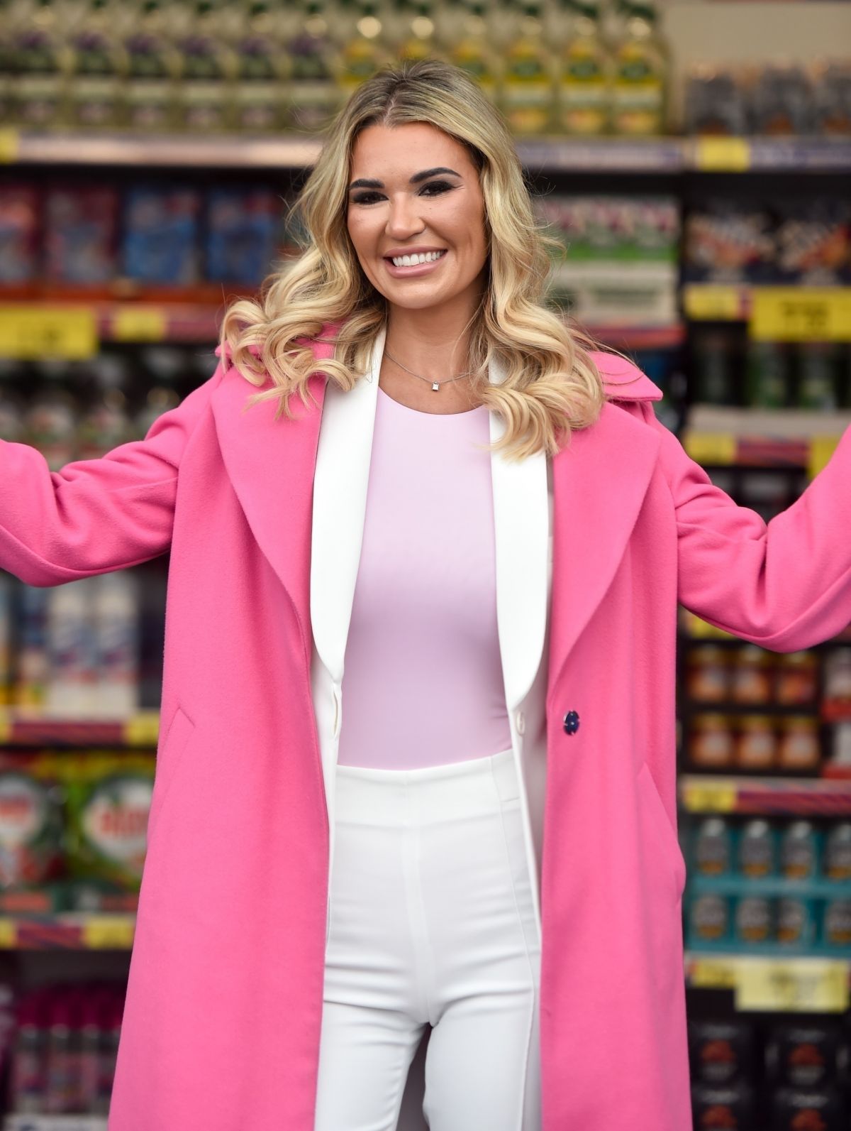 Christine McGuinness at Local B&M Store in Liverpool, January 2024