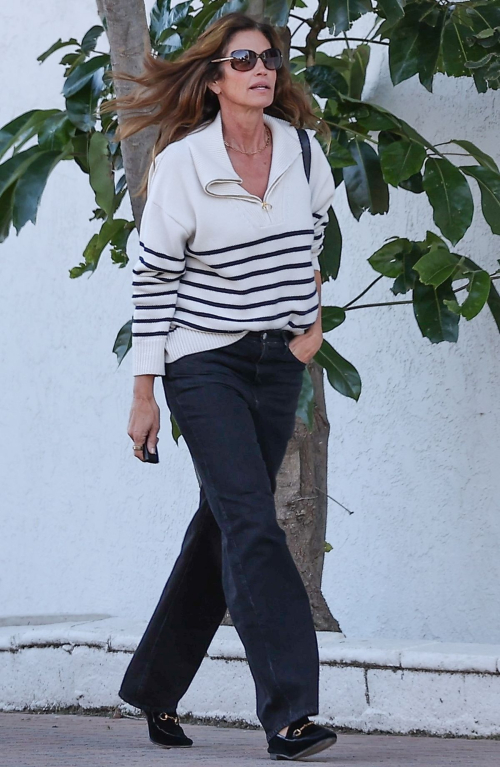 Cindy Crawford Leaves an Office Building in Malibu, January 2024