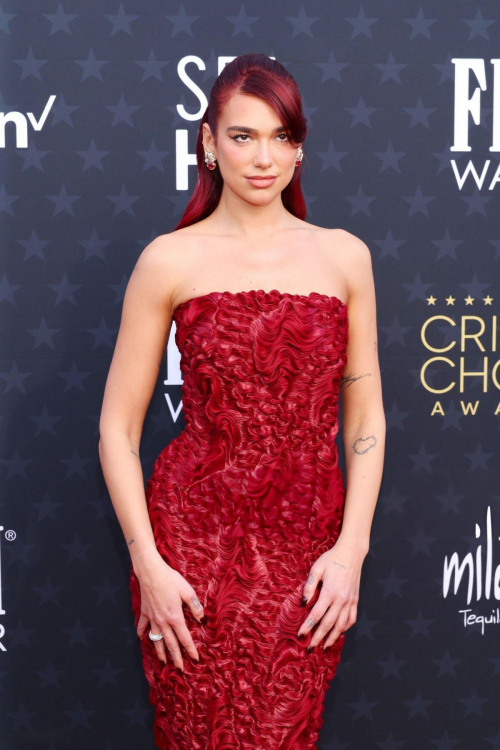 Dua Lipa at 2024 Critics Choice Awards in Santa Monica, January 2024