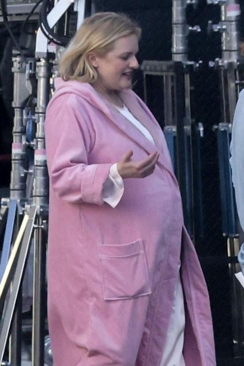 Elisabeth Moss on Set with Max Minghella in Los Angeles, January 2024 4