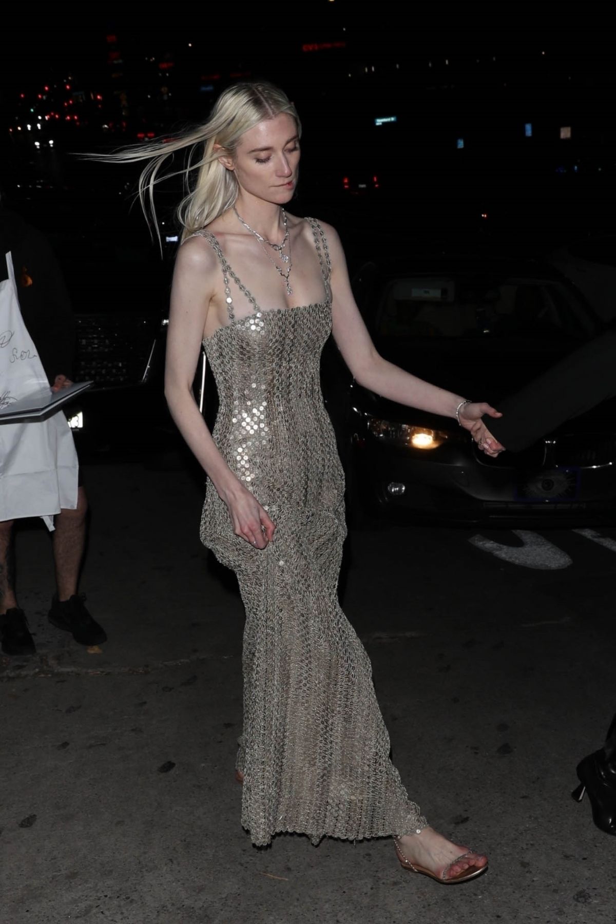 Elizabeth Debicki Leaves HBO Golden Globes Afterparty, January 2024