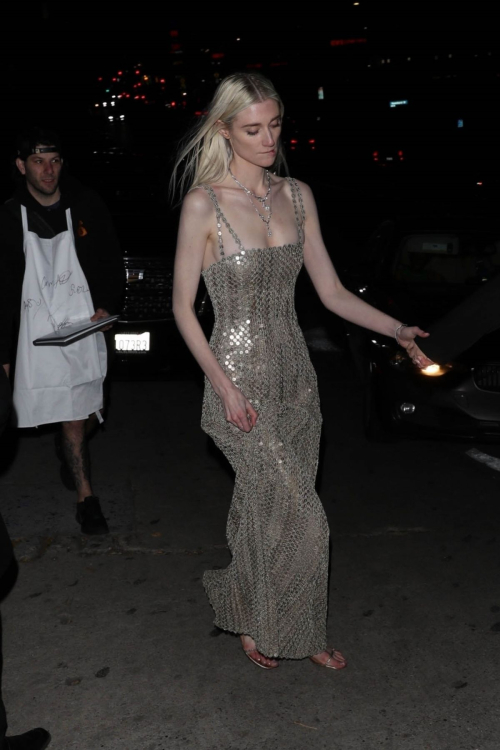 Elizabeth Debicki Leaves HBO Golden Globes Afterparty, January 2024 1