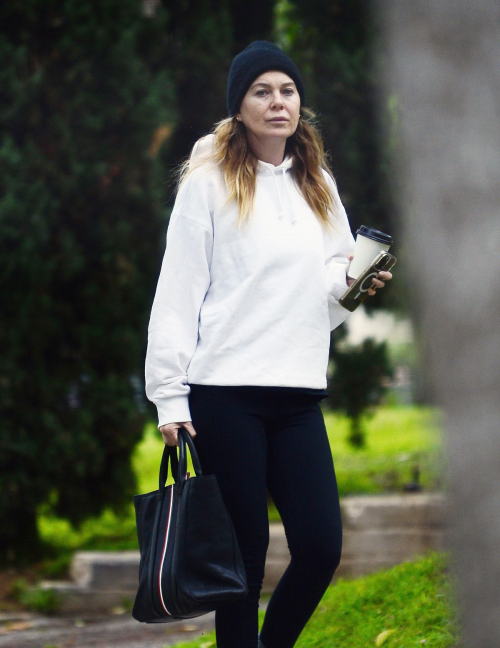 Ellen Pompeo Out for Coffee in Los Angeles, January 2024 3