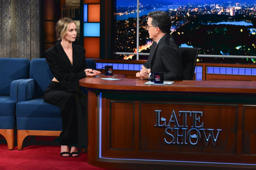 Emily Blunt at Late Show with Stephen Colbert, January 2024 4