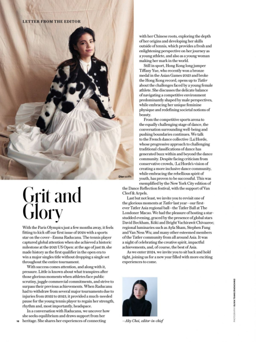 Emma Raducanu in Tatler Hong Kong, January 2024 11