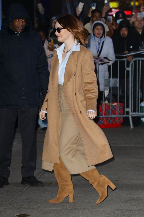 Emma Stone Arrives at Good Morning America in New York, January 2024 1