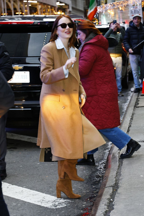 Emma Stone Arrives at Good Morning America in New York, January 2024 2