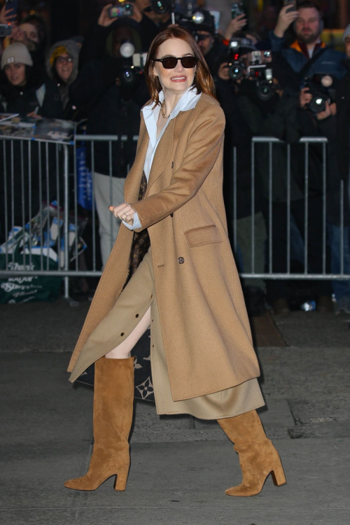 Emma Stone Arrives at Good Morning America in New York, January 2024 4