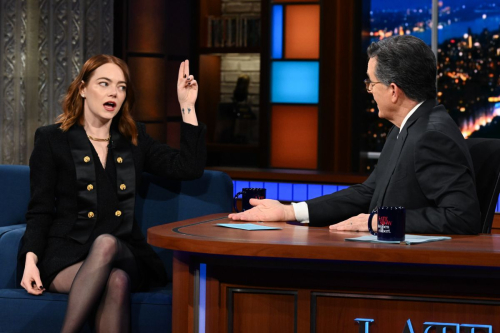 Emma Stone at Late Show with Stephen Colbert in New York, January 2024 1