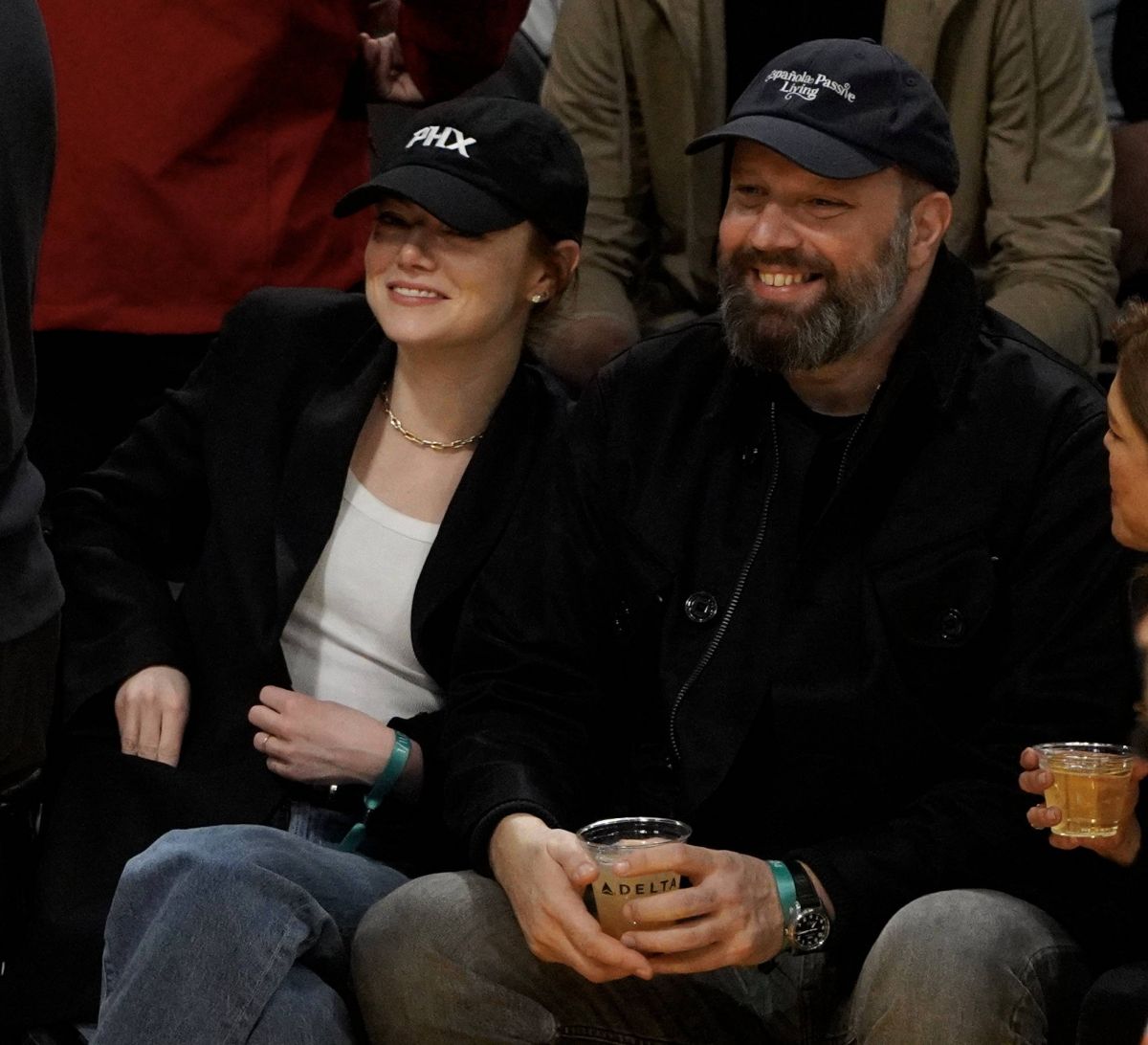 Emma Stone at Phoenix Suns vs Los Angeles Lakers Game, January 2024