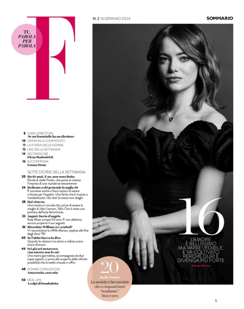 Emma Stone in F Magazine, January 2024 6