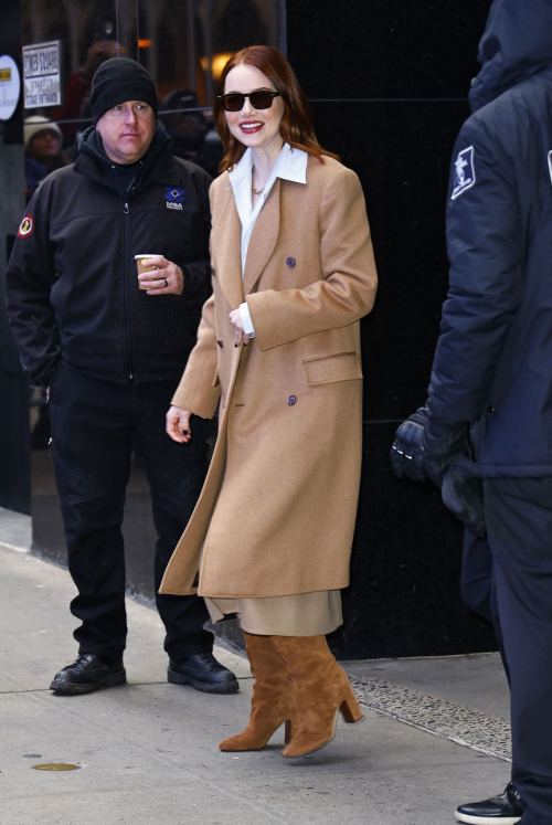 Emma Stone Leaving Good Morning America in New York, January 2024 1