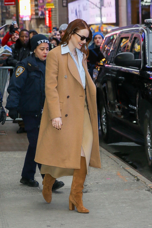 Emma Stone Leaving Good Morning America in New York, January 2024 3