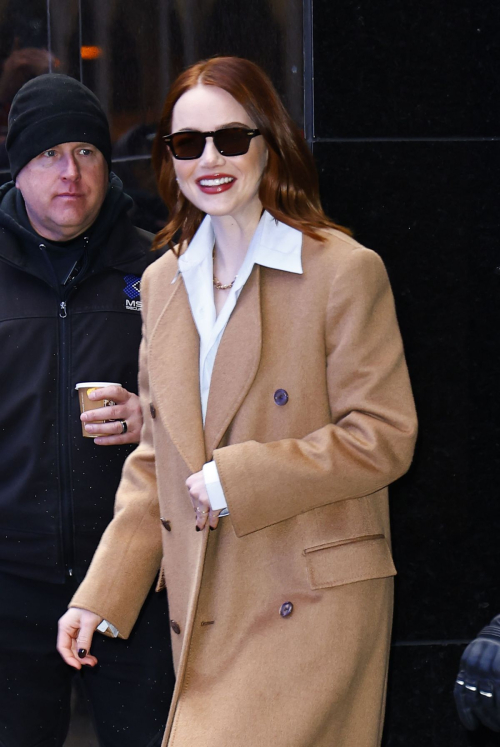 Emma Stone Leaving Good Morning America in New York, January 2024 5