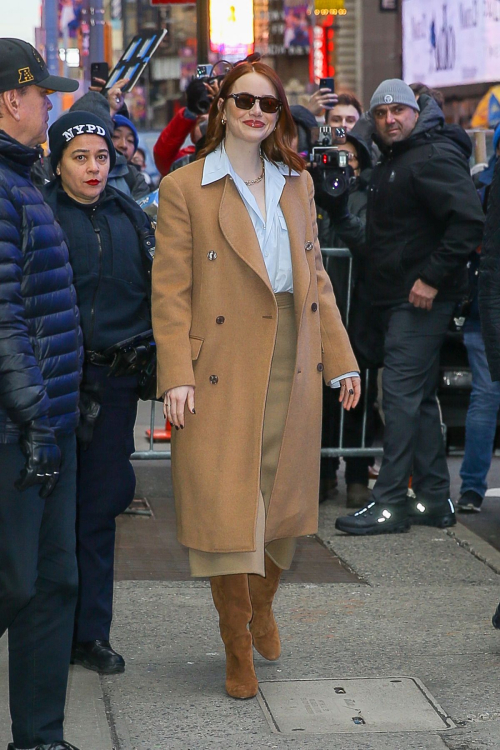 Emma Stone Leaving Good Morning America in New York, January 2024 6