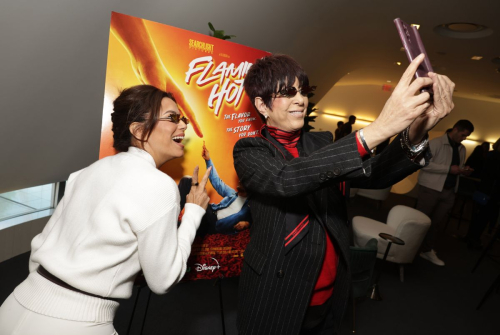 Eva Longoria and Becky G at Flamin Hot Q&A, January 2024 2