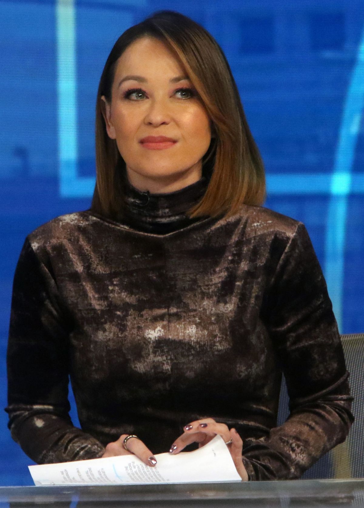 Eva Pilgrim at Good Morning America in New York, January 2024