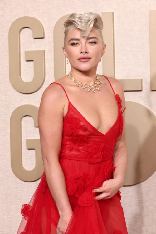 Florence Pugh at Golden Globe Awards, January 2024