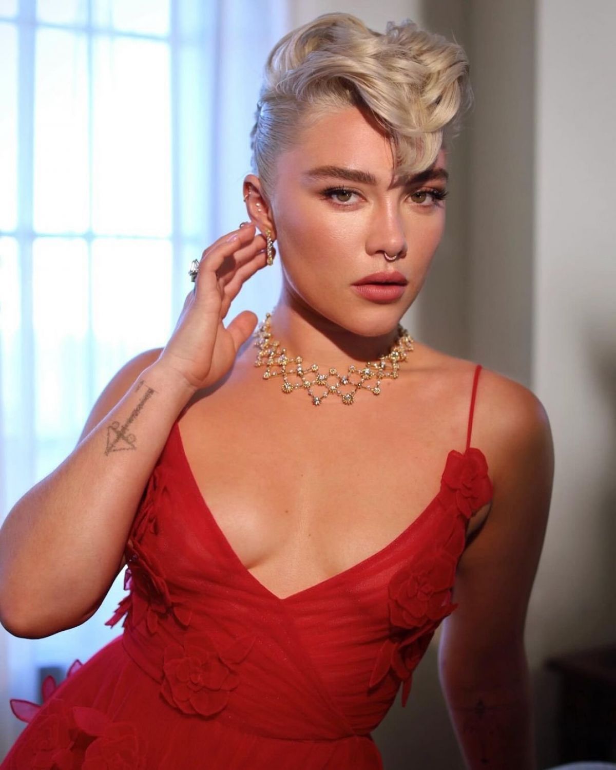 Florence Pugh Golden Globe Awards Portrait, January 2024