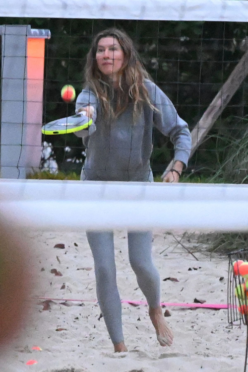 Gisele Bundchen Playing Beach Tennis in Miami, January 2024 9