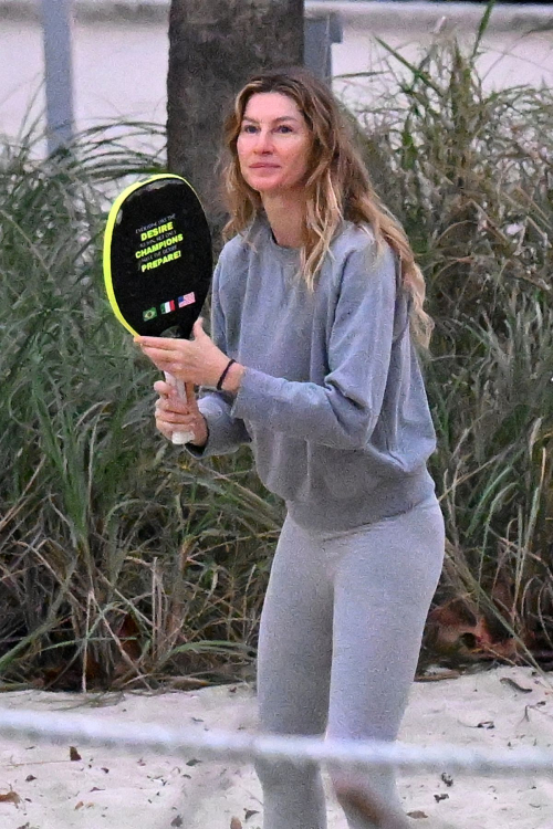 Gisele Bundchen Playing Beach Tennis in Miami, January 2024 3