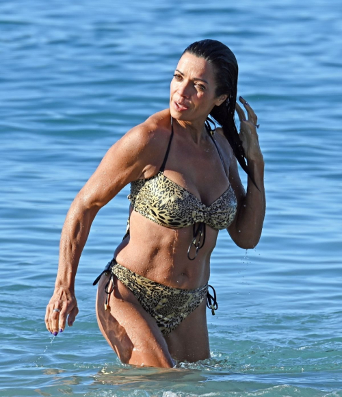 Jenny Powell in Bikini at a Beach in Spain, January 2024 1