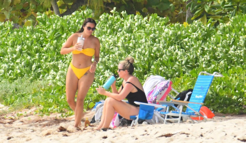 Jodi Albert in a Yellow Bikini at Beach in Barbados, January 2024 1