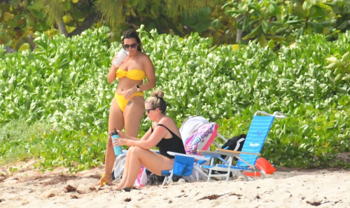 Jodi Albert in a Yellow Bikini at Beach in Barbados, January 2024 3