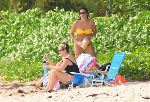 Jodi Albert in a Yellow Bikini at Beach in Barbados, January 2024 5