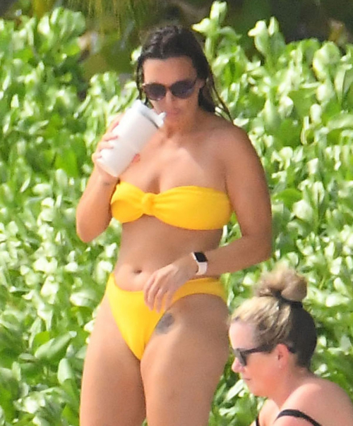 Jodi Albert in a Yellow Bikini at Beach in Barbados, January 2024 8