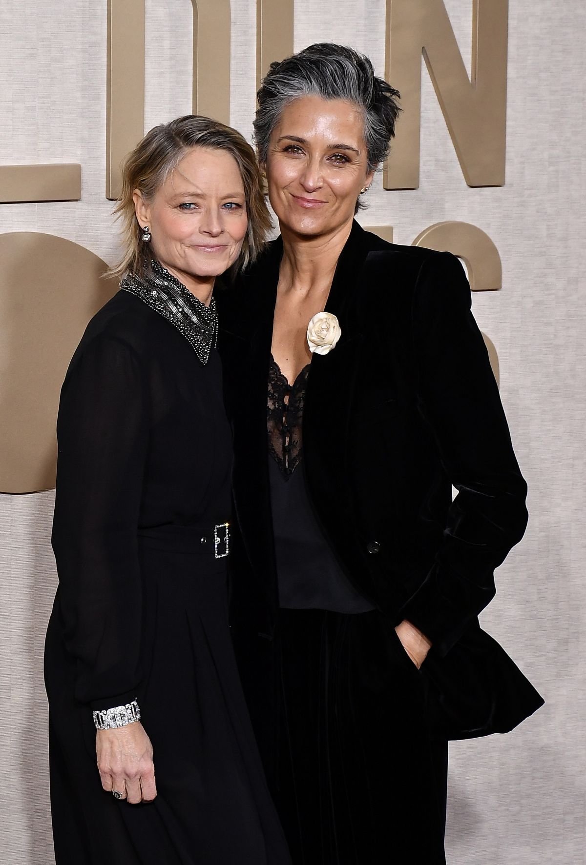 Jodie Foster and Alexandra Hedison at 81st Annual Golden Globe Awards, January 2024