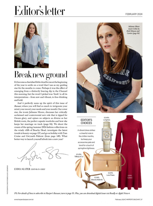 Julianne Moore in Harper’s Bazaar UK, February 2024 13