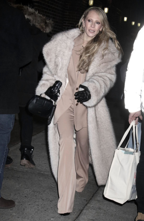 Juno Temple Arrives at Late Show with Stephen Colbert in New York, January 2024 4